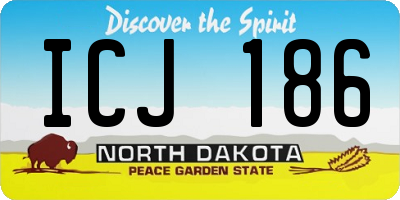 ND license plate ICJ186