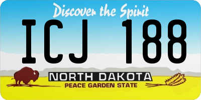 ND license plate ICJ188