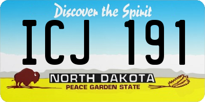 ND license plate ICJ191