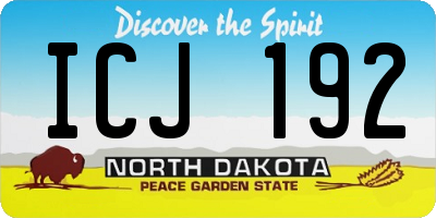 ND license plate ICJ192