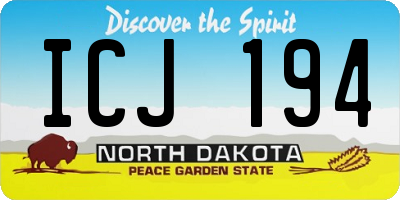ND license plate ICJ194