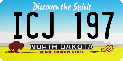 ND license plate ICJ197