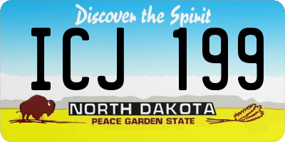 ND license plate ICJ199