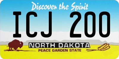 ND license plate ICJ200