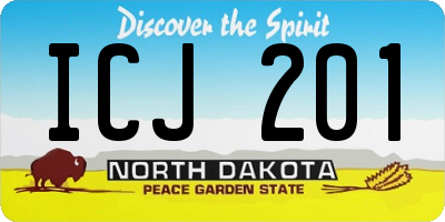 ND license plate ICJ201