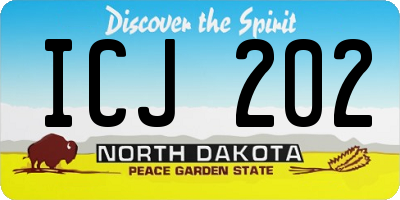 ND license plate ICJ202