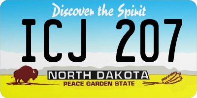 ND license plate ICJ207