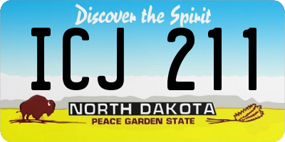 ND license plate ICJ211