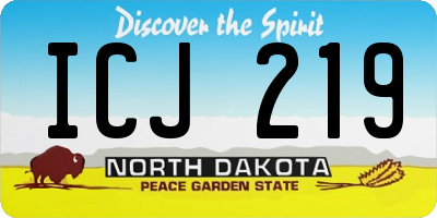 ND license plate ICJ219