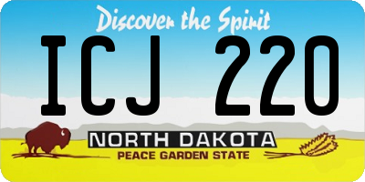 ND license plate ICJ220