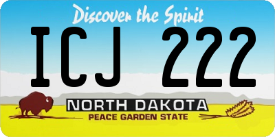 ND license plate ICJ222