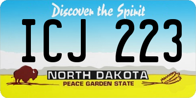 ND license plate ICJ223
