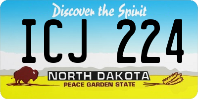 ND license plate ICJ224