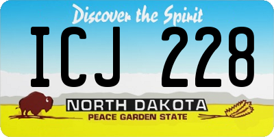 ND license plate ICJ228