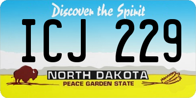 ND license plate ICJ229