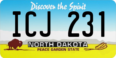 ND license plate ICJ231