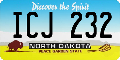 ND license plate ICJ232