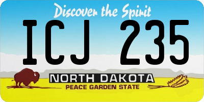 ND license plate ICJ235