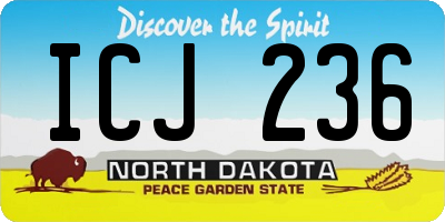 ND license plate ICJ236