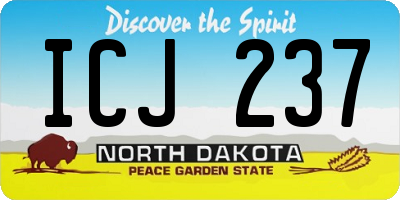 ND license plate ICJ237