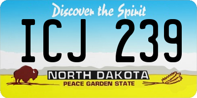 ND license plate ICJ239