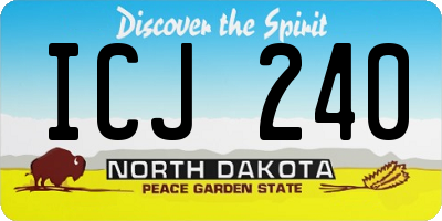 ND license plate ICJ240