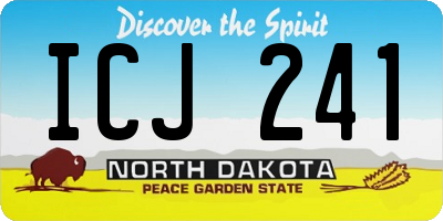 ND license plate ICJ241