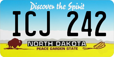 ND license plate ICJ242