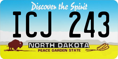 ND license plate ICJ243