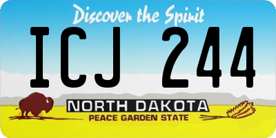 ND license plate ICJ244