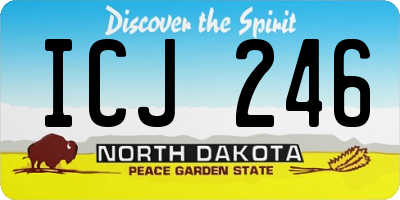 ND license plate ICJ246