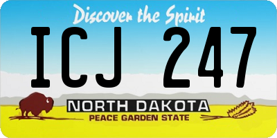 ND license plate ICJ247
