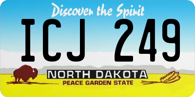 ND license plate ICJ249