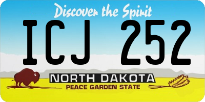 ND license plate ICJ252