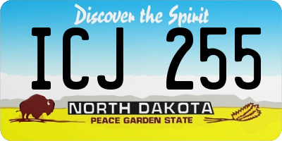 ND license plate ICJ255
