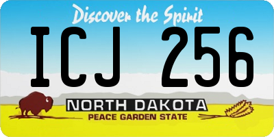ND license plate ICJ256