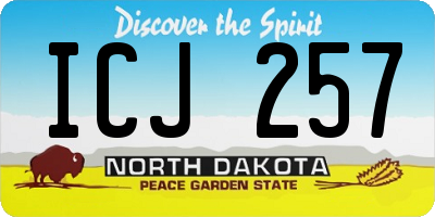 ND license plate ICJ257