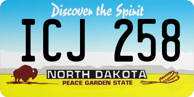 ND license plate ICJ258
