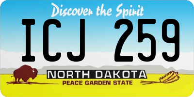 ND license plate ICJ259