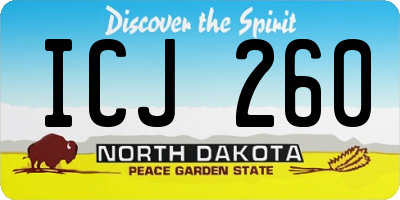 ND license plate ICJ260