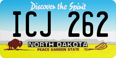 ND license plate ICJ262