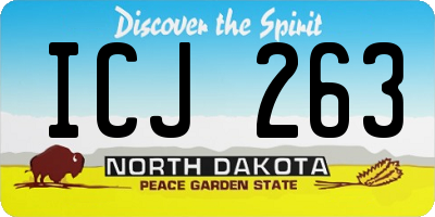 ND license plate ICJ263