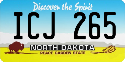 ND license plate ICJ265