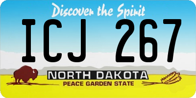 ND license plate ICJ267