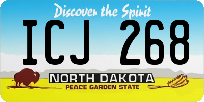 ND license plate ICJ268