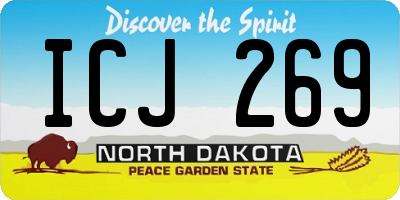 ND license plate ICJ269