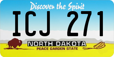 ND license plate ICJ271