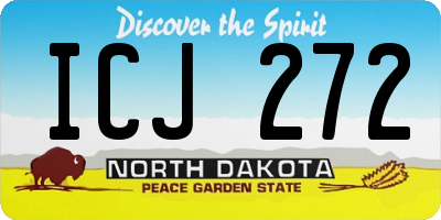 ND license plate ICJ272