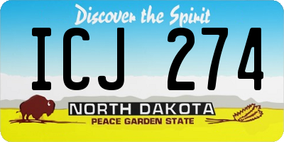 ND license plate ICJ274