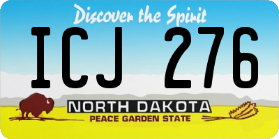 ND license plate ICJ276